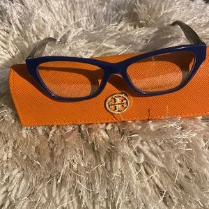 Tory Burch Blue Glasses with Orange Case